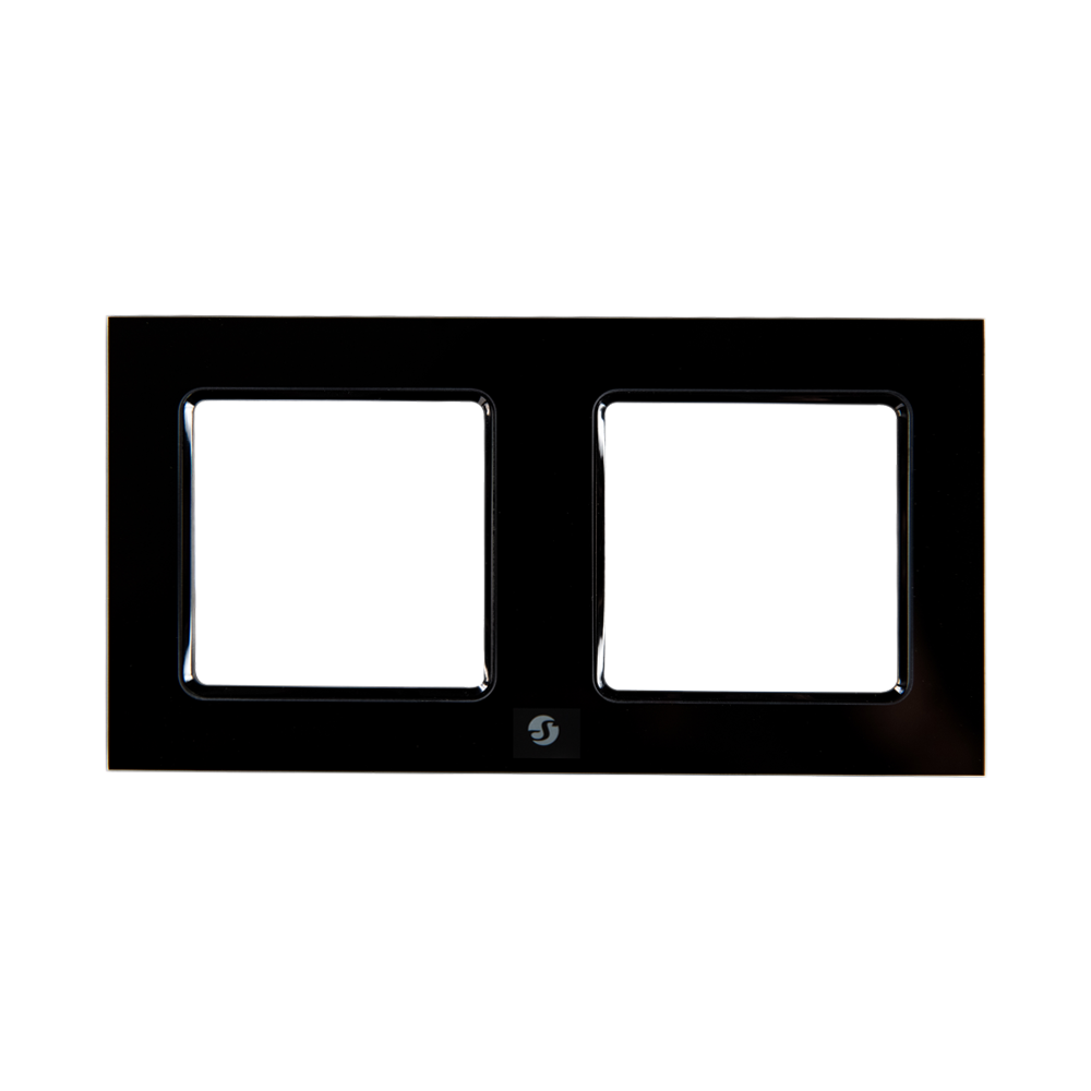 Shelly Frame for Wall Switch Black x2